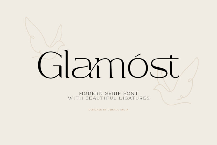 Glamost - Modern Ligature font