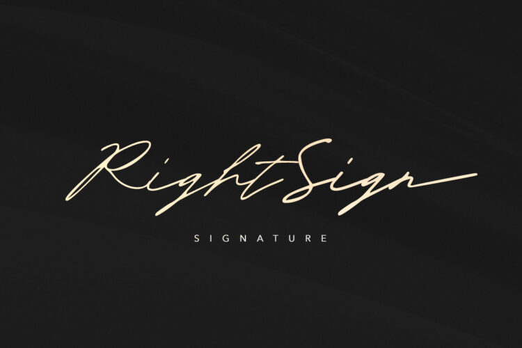 Right Sign - Handwritten Signature