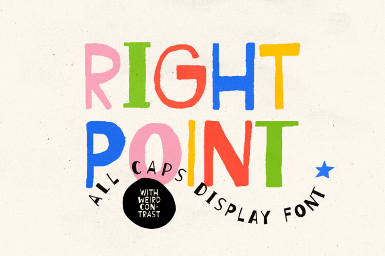 Right Point - All Caps Display Font