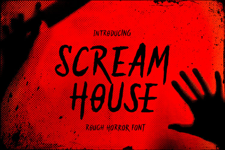 Scream House - Rough Horror Font