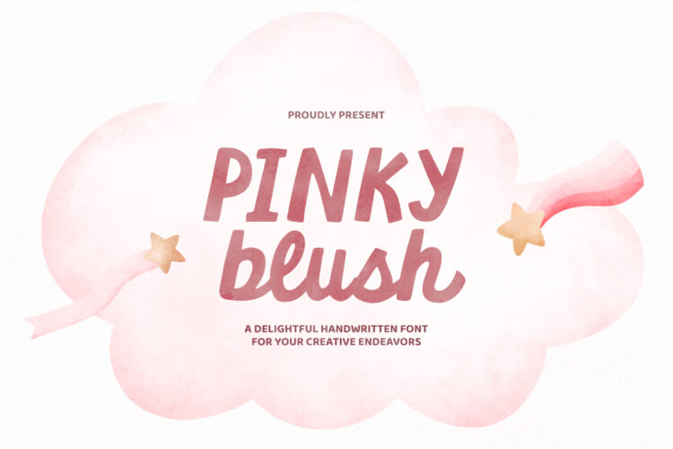 Pinky Blush - Cute Bold Script