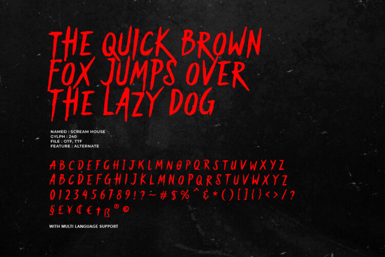 Scream House - Rough Horror Font - Image 9