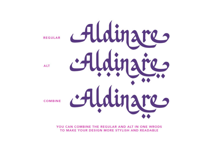 Aldinare - Bold Arabic Fauxlang Font - Image 11