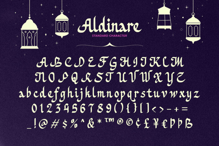 Aldinare - Bold Arabic Fauxlang Font - Image 10