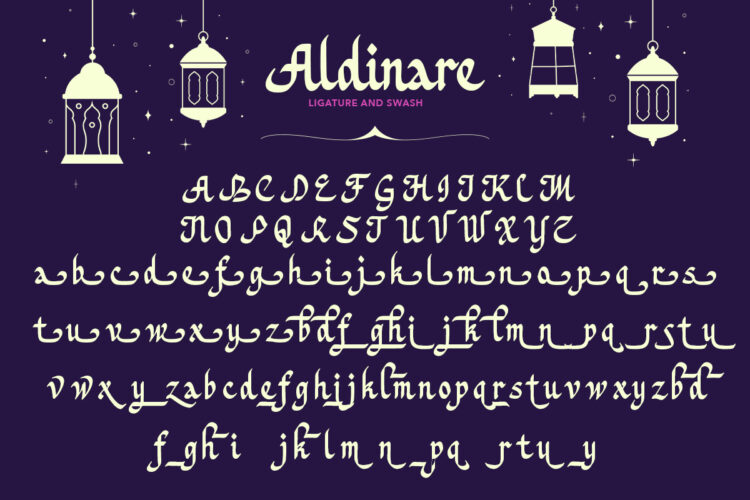 Aldinare - Bold Arabic Fauxlang Font - Image 9