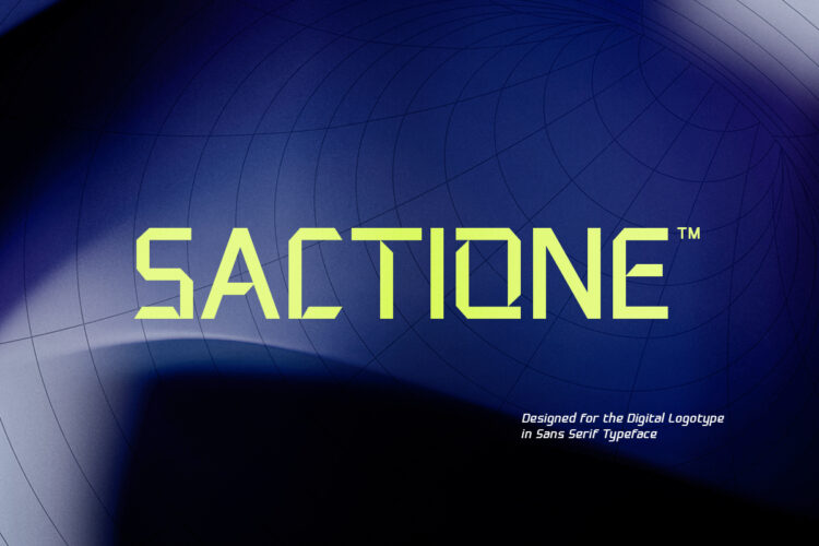 Sactione - Digital Logo Font