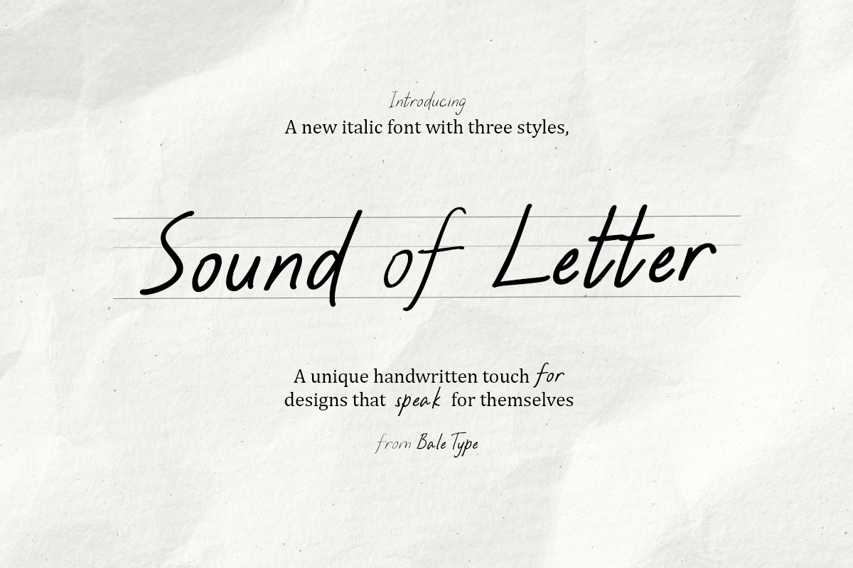 Sound of Letter - Handwritten Fonts