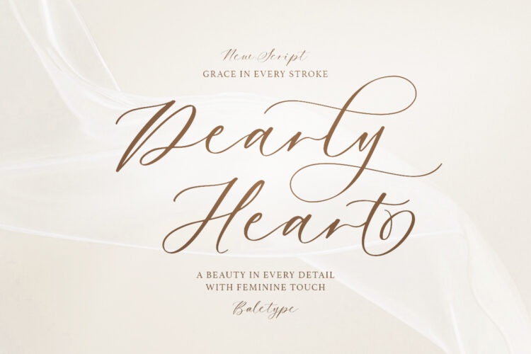 Dearly Heart - Feminine Script
