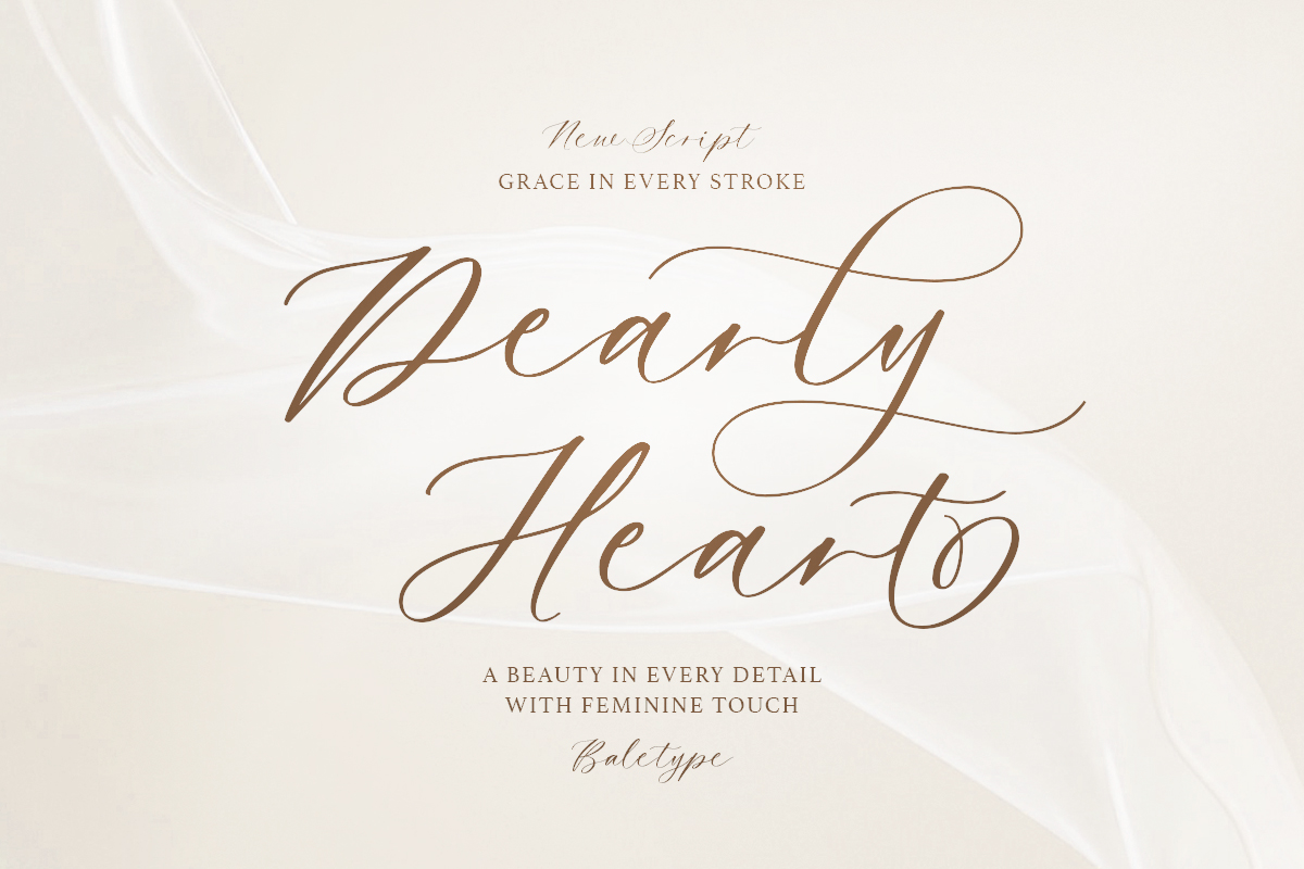 Dearly Heart - Feminine Script