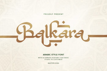 Balkara - Arabic Style Font