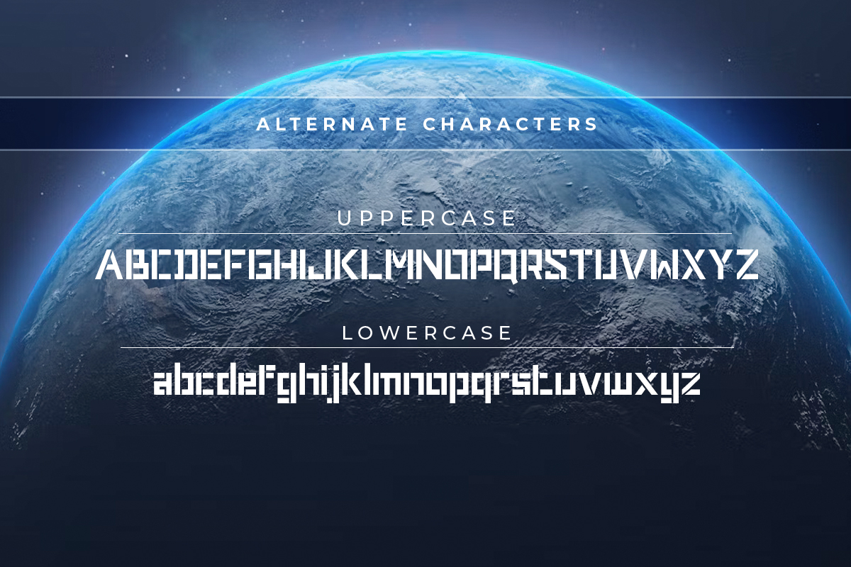 Space Town - Stencil Logo Font - Image 7