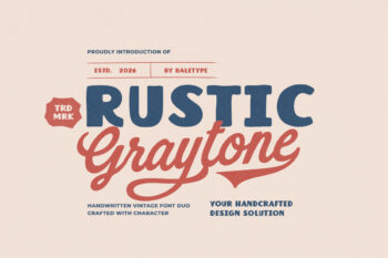 Rustic Graytone - Vintage Font Duo