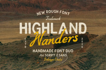 Highland Wanders - Rough Font Duo