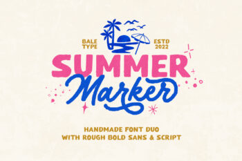 Summer Marker - Handmade Font Duo