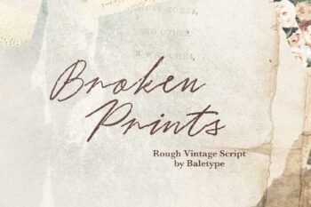 Broken Prints - Rough Vintage Script