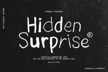 Hidden Surprise - Irregular Font