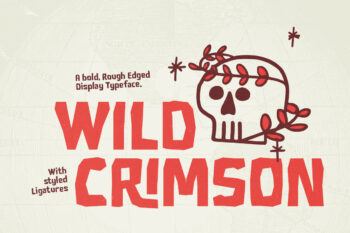 Wild Crimson - Rough Display Font